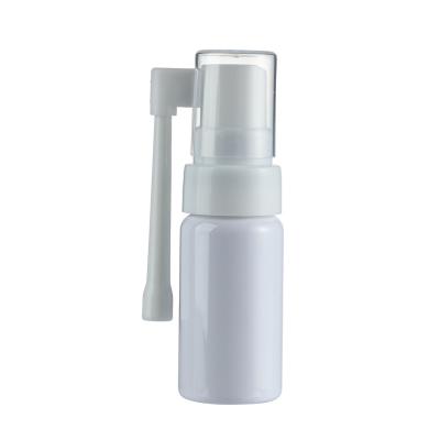 China Non Spill PET 10ml White Color Snap on Throat Spray Bottle With Transparent Lid for sale