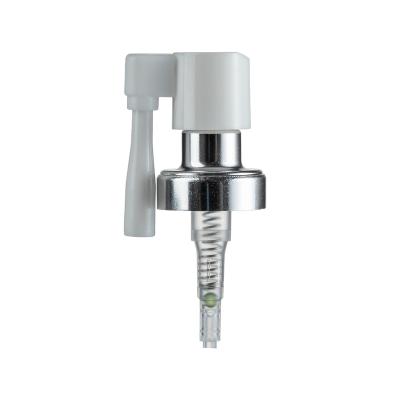 China Non Spill 30 mm length Nozzle silver Aluminium pump Crimp nasal sprayer for nose treatment for sale