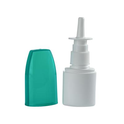 China Non Spill 30ML Nasal Spray Bottle With Customized Color Over Cap for sale