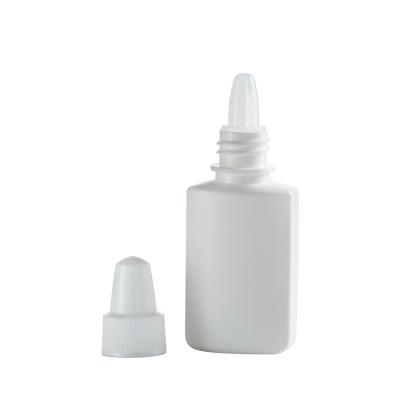 China Medicine 30 ML HDPE Drop Bottle Flat Bottle White Plastic Ear Eye Nose Drop Cleaning for sale