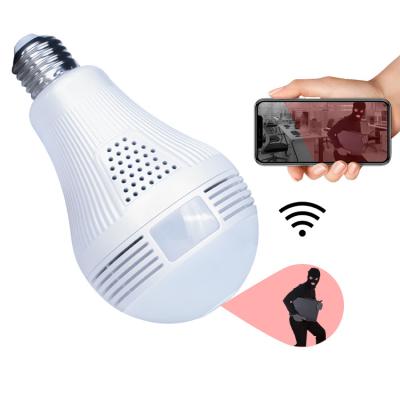 China Smart 1.3MP Light Bulb Panoramic Camera , Wireless Fisheye Surveillance Camera for sale