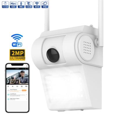 China Kamera 2MP 5MP Intelligentes drahtloses WLAN im Freien wasserdicht für Wand-Yard-Lampe zu verkaufen