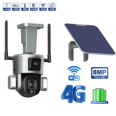 China Zoom óptico accionado solar 4G de la cámara de seguridad 10X de Wifi de la lente dual en venta