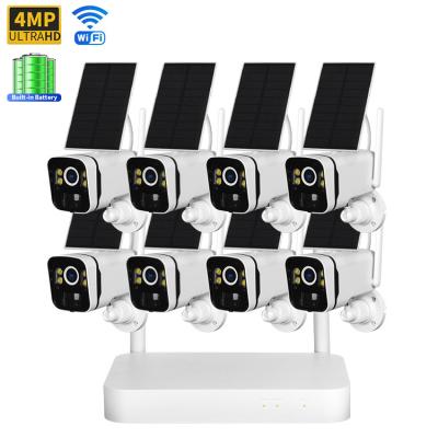 Chine Surveillance de 4MP Security Camera System à piles avec les panneaux solaires à vendre