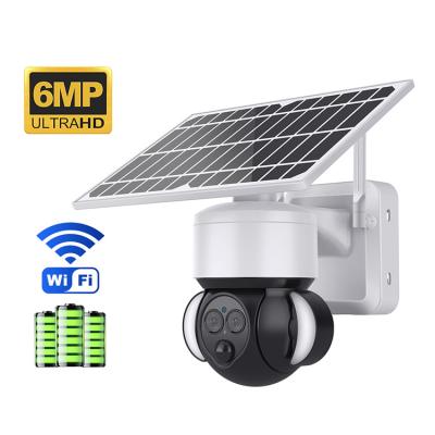 China 6MP 4G Solar Camera 12X Zoom Dual Lens PTZ Camera Auto Tracking Camera Outdoor for sale