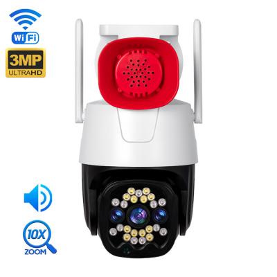 China 2MP-/3MP-Outdoor Security Wifi Trompeten-Kamera mit Nachtsicht-und Sprachwarnung zu verkaufen