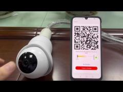 Wireless 5G Indoor Light Bulb Camera , Panoramic Smart Dome Camera With App Control