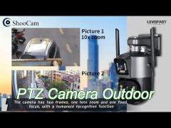 Outdoor Dual Lens Ptz Cctv Camera With 10X Optical Zoom Micro Sd Card