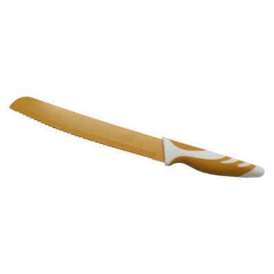 China Durable 8 Inch Bread Knife Stainless Steel With NON Stick Coating Blade PP Handle Bread Knife For Kitchen for sale