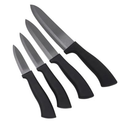 China Roilife Sustainable Hot Sale OEM Kitchen Tools 4pc 3+4+5+6 Inches Black Ceramic Knife Set for sale