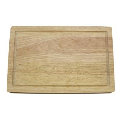 China Roilife Viable Wholesale Price Customized Logo Rubber Wooden Cutting Board with Juice Groove for sale