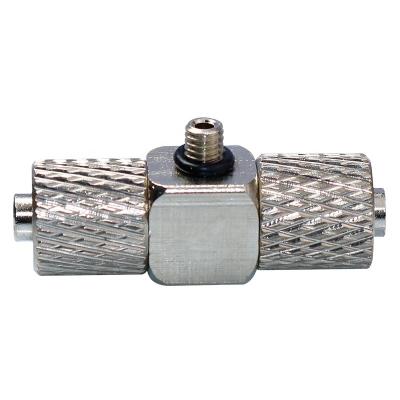 China Nickel Plated Copper Pneumatic Micro Pneumatic Micro Cylinder M5 Trachea Quick Screw Pneumatic Connector Fitting for sale