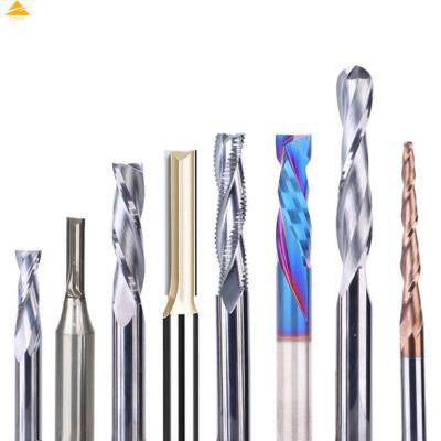 China CNC Manufacturer CNC Milling Cutter Cutting Tool Flute End Mill Single Router Machining Router One Bit Carbon Tungsten Steel Wood Cast Iron Coper carbide for sale