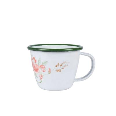 China Factory disposable sale promotional gift customized printing flower pattern white coffee milk cup for sale