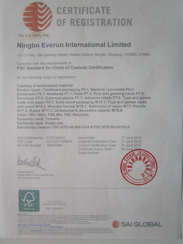 FSC - Ningbo Everun International Limited