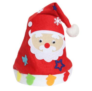 China DIY Toy Set New Customization Competitive Diy Educational Prize Open Laser Cut Hanging Felt Christmas Hat Ornaments For Kids Christmas Gift for sale