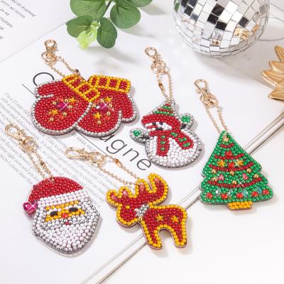 China Hot Sale Children DIY Diamond Painting Set Diamond Keychain Kit Cartoon DIY Painting Pendants for sale