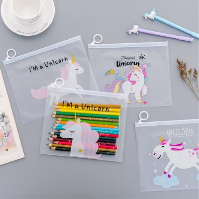 China Machine Stationery Bag Creative Unicorn Storage Bag Small Cool Packing Office Stationery for sale