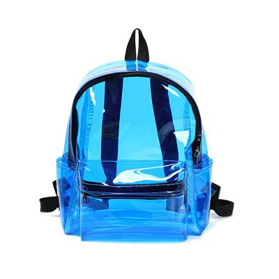 China Fashion Waterproof Female Korean Backpack Summer PVC Jelly Student Schoolbag Plastic Transparent Beach Bag for sale