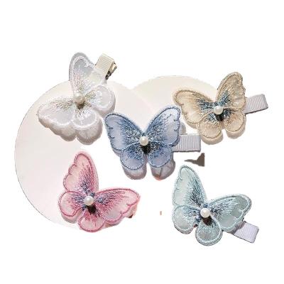 China Three-dimensional Korean Super Fairy Hairpin Central Institute of Statistics Hairpin Hair Clip Edge Hairpin Headdress Hairpin Color Butterfly OEM SWEET Logo BX100517 for sale