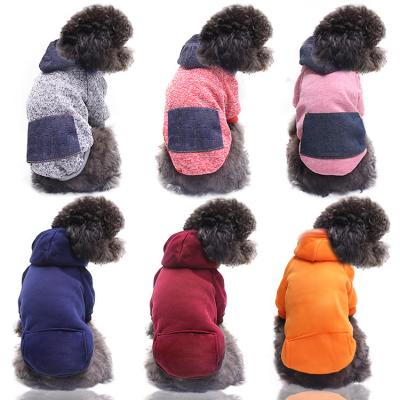 China Viable Pocket Bipedal Dog Small Clothes Adi Coat Spring Hoodies Clothing For Dog Warm Sportswear for sale