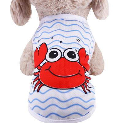 China Durable Pet Vest Spring Teddy Bear Dog Cat Clothes Vest Mesh Breathable Lovely Summer Vest for sale