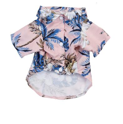 China Sustainable Amazon Hot Dog Clothes Cute Hawaiian Pet Shirt Dog Vest for sale