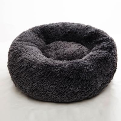 China Stocked New Listing Slepping Plush Keep Donut Pet Bed Warm Comfy Dog Cat Wholesale for sale