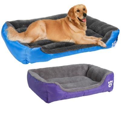 China Waterproof Oxford Plush Kennel Bed Travel PP Cotton Dog Couch Pet Sofa Style Bed For Dogs Cats for sale