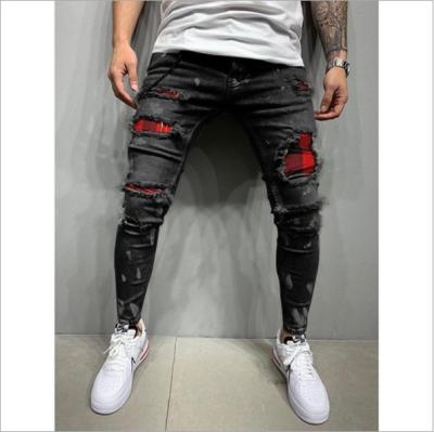 China Factory direct sales of European and American style men's new style ripped cotton 100% cotton pants new style men's trousers for sale