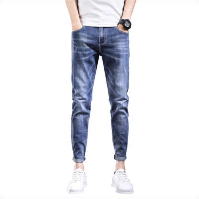 China 100% cotton spring and summer men's jeans 2021 new trend slim young men's casual jeans for sale