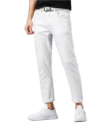 China 100% Cotton Summer Slim Loose Jeans For Men Stretch Wide Leg Straight Leg Slacks for sale