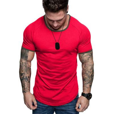 China Anti-pilling Wholesale 2021 summer new fashion European size men's casual short-sleeved T-shirt multi-color commercial T-shirt for sale