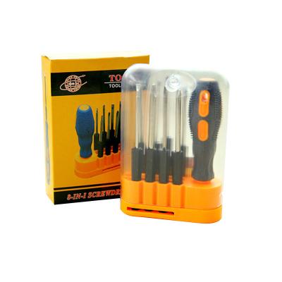 China PP+stainless steel 8-in-1 screwdriver multifunctional tool kit new mini 9 piece set computer repair tool for sale