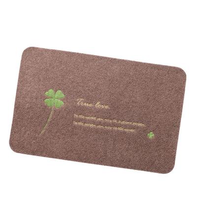 China Washable Household Bathroom Kitchen Printing Non-Slip Carpet Four-Sheet Lawn Mat for sale