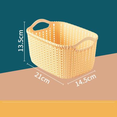 China Small Modern Desktop Snack Storage Box Rectangular Storage Basket for sale