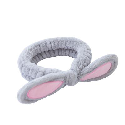 China New Girl Wash Viable Face Headband Cute Coral Fleece Headband for sale