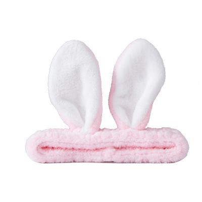 China Viable Cute Rabbit Ears Hair Band Girls Wide Edge Hair Band Headband for sale