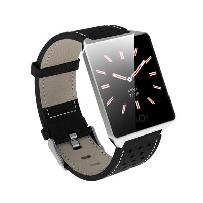 China 2021 Touch Screen Rise Fashion Smart Watch CK19 Smart Blood Pressure Wristband Message Remind Leather For Android IOS Phone Wristwatch for sale