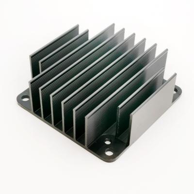 China Aluminum Radiator Black Anodized Square Radiator 70(W)*25(H)*70(H)mm for sale