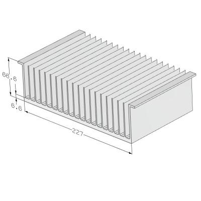 China IGBT Heatsink AC Driver Heatsink Inverter Heatsink 246(W)*66(H)mm for sale