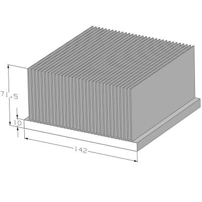 China Heatsink Cutting Length High Power IGBT Heatsink Flexible Inverter Heatsink 142(W)*71.5(H)mm for sale