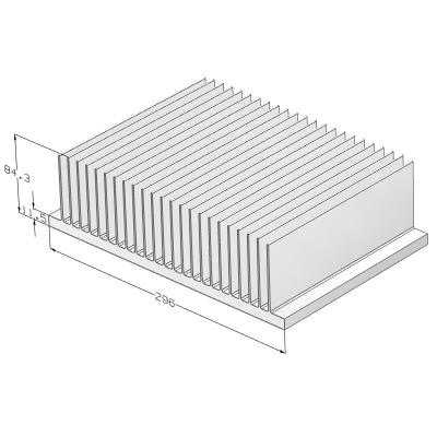 China Big Radiator Radiator Extrusion 296(W)*80(H)mm, Flexible Cutting Length for sale