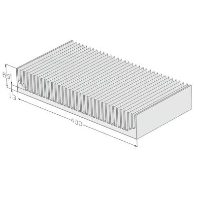 China Large heatsink extrusion heatsink 400(W)*65(H)mm, flexible cutting length for sale