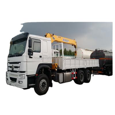 China TRUCK CRANE low price 371hp SINOTRUK HOWO 10 ton knuckle boom truck mounted crane 10 ton truck crane sinotruk howo truck mounted crane 371 for sale