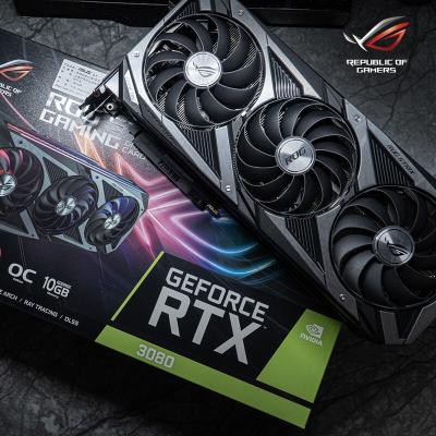 China Workstation NVIDIA ROG STRIX RTX 3080 O10G Used GAME Graphics Card with 10GB GDDR6X Thermal Chart-Topping Performance for sale