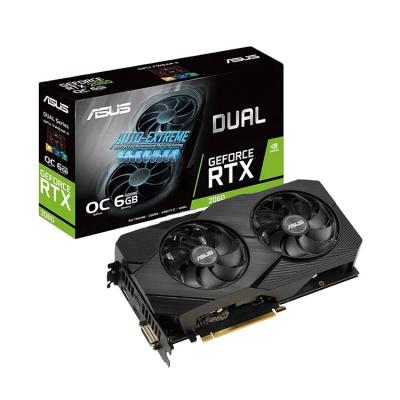 China Desktop ASUS NVIDIA DUAL RTX 2060 O6G GDDR6 Graphics Card With 192 Bit RTX2060 6G Gaming Video Card ASUS DUAL-RTX2060-O6G-EVO for sale