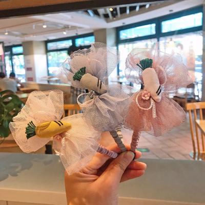 China Sweet Fashion Design Hair Accessories Lace Up Cute Bowknot Carrot Headband For Kids Girls for sale