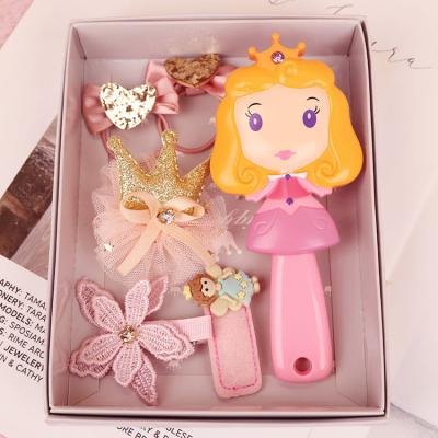 China Fashion Princess Baby Birthday Party Favor Hair Accessories Kids Headband Hair Clips Paint Set Gift Accessory for sale