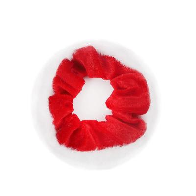 China 2021 fashion new arrival wholesale cute hair scrunchies simple designed christmas cloth kids hair accessories for sale